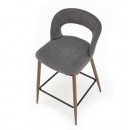 Стул барный HALMAR H114 серый/ореховый